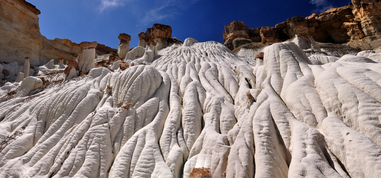 White sand waterfall