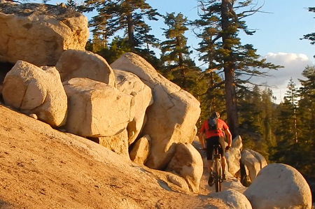 Cèsar riding at sunset