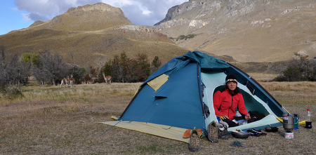 Acampados en el Valle Chacabuco