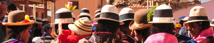 Sombrero típico andino para las mujeres
