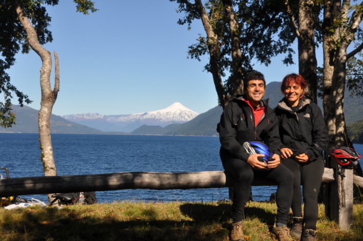 North end of Lake Caburga with Villarrica on the background