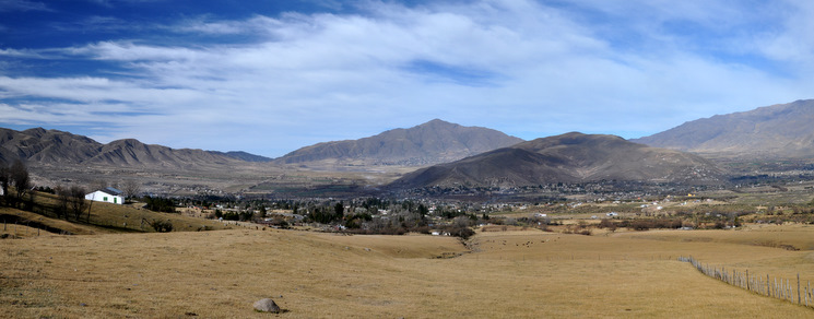 Panorama of Tafí del Valle while climbing El Infiernillo pass