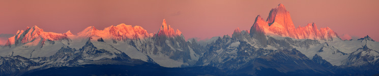 Cerro Torre and Fitz Roy at sunrise
