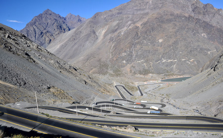 Switchbacks on the chilean side